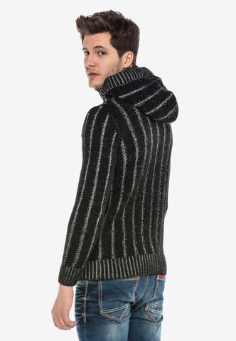 CIPO & BAXX Strickpullover in Schwarz