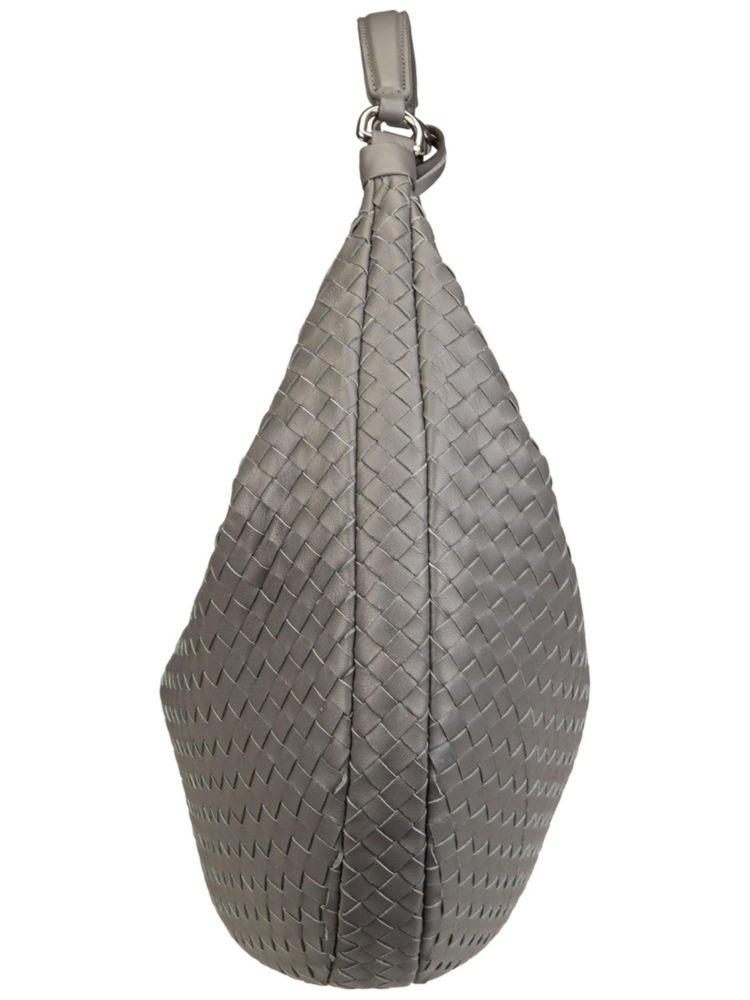 ABRO Handbag ' Nana Piuma Weaving ' in Grey