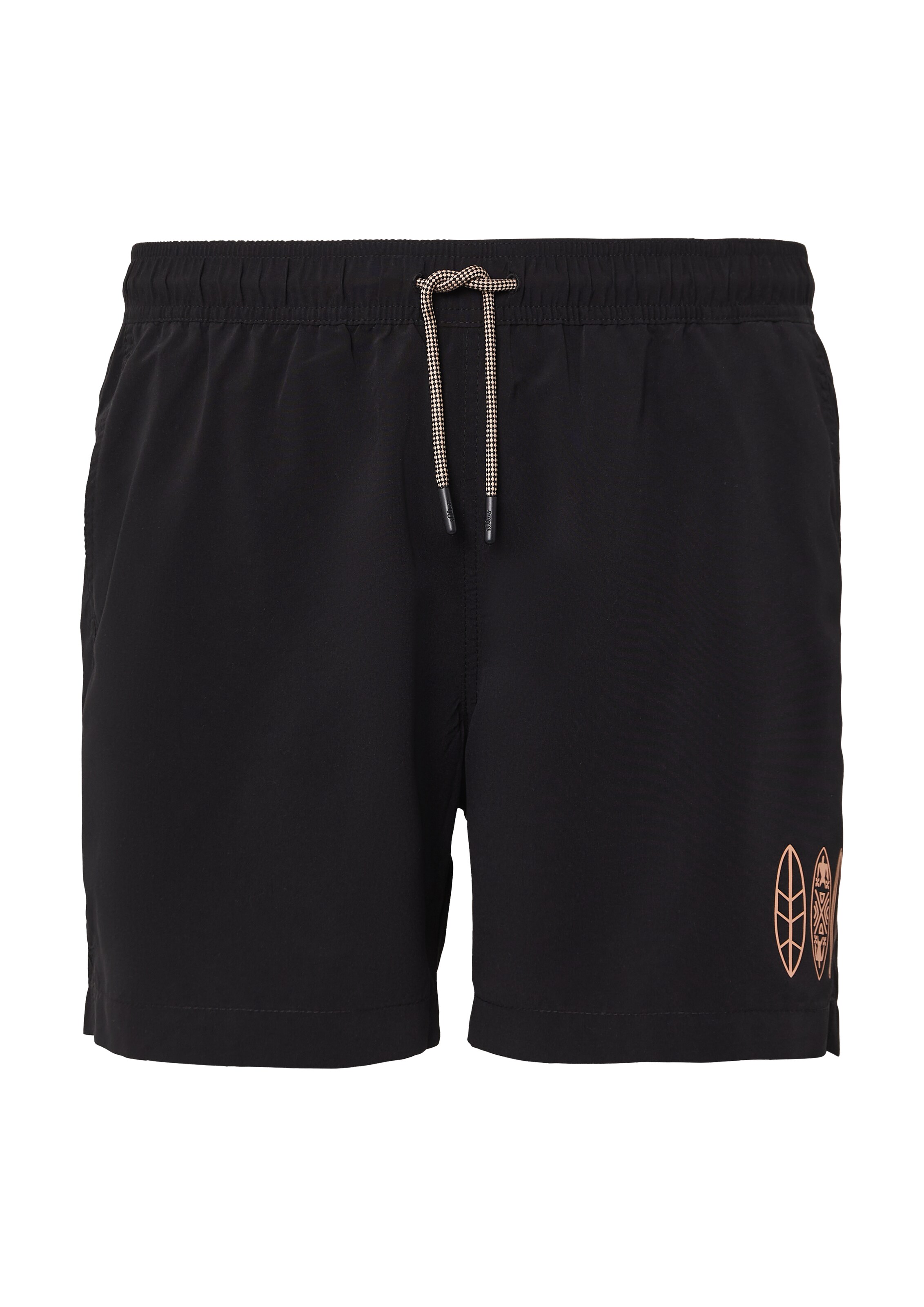 s.Oliver Badeshorts in Schwarz: Vorderseite