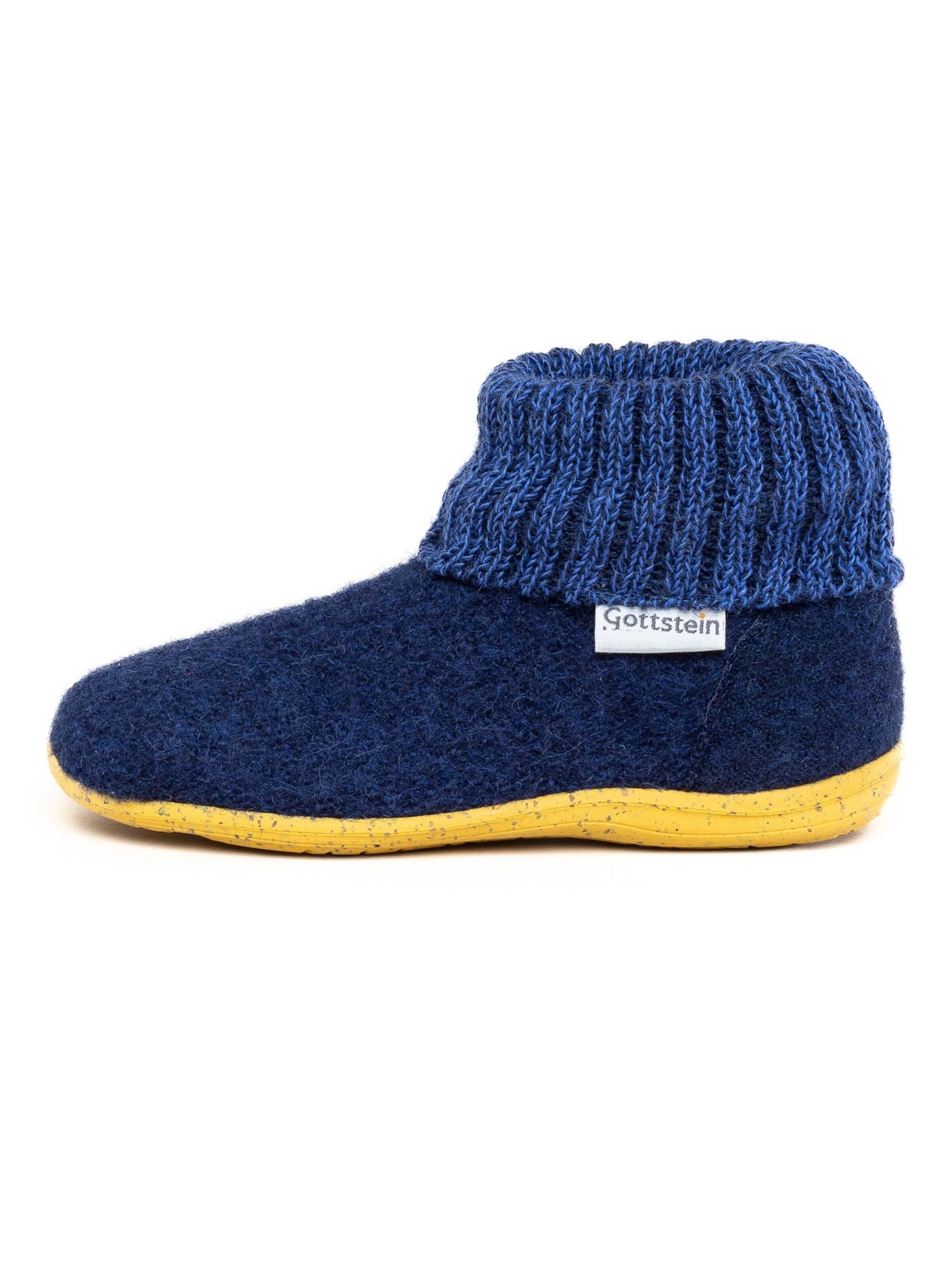 Gottstein Slippers 'Alpine Boot RU' in Blue: front