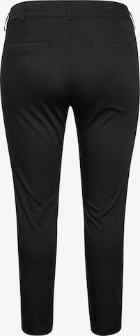 KAFFE CURVESkinny Chino hlače 'Leana' - crna boja