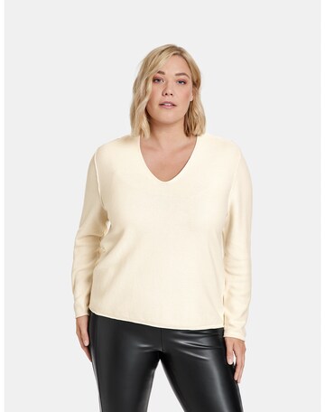 SAMOON Pullover i beige: forside