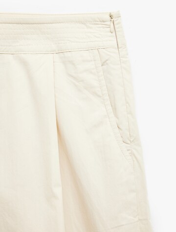 Koton Wide leg Pleat-Front Pants in Beige