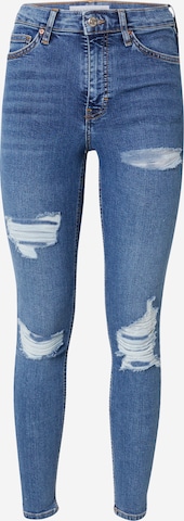 TOPSHOP Skinny Jeans 'Jamie' in Blue: front