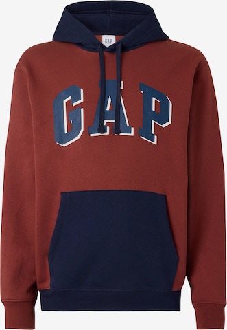 Bluză de molton 'HERITAGE' de la GAP pe maro: față