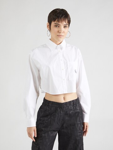 Calvin Klein Jeans Blouse in White: front