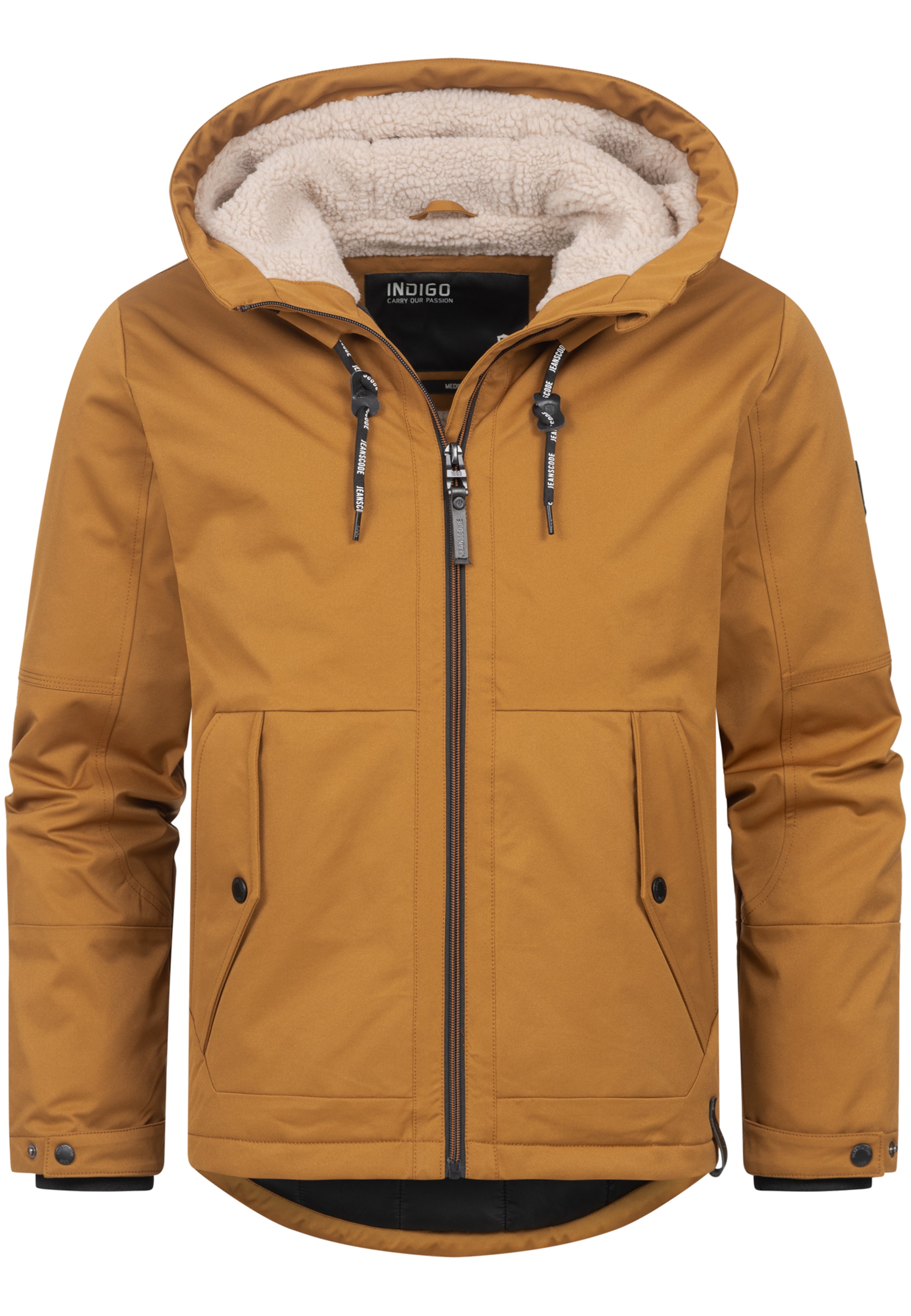 INDICODE JEANS Winterjacke ' Kylian ' in Braun: Vorderseite