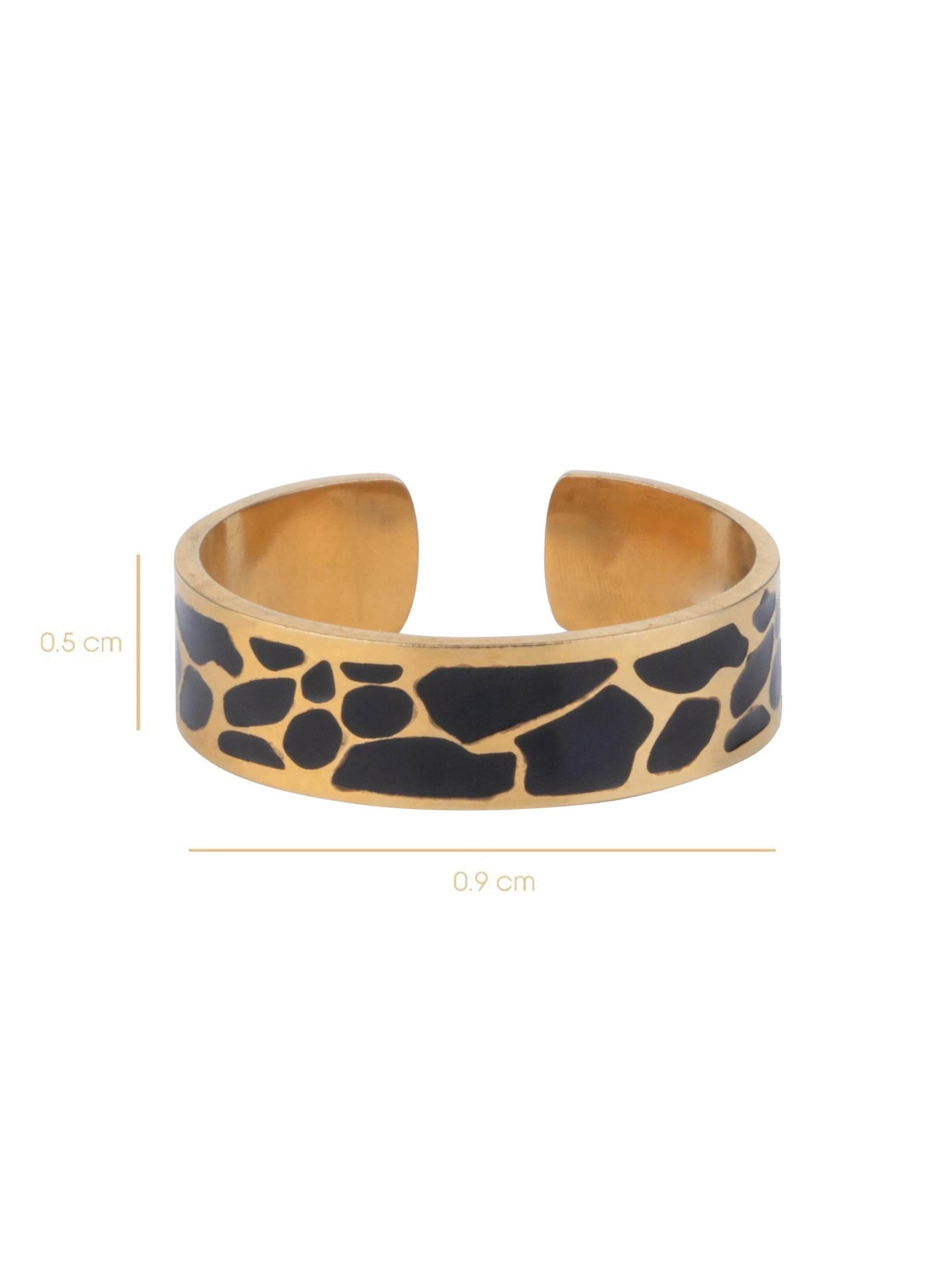 Chic by Lirette Ring 'Ring Craquelé' in Black