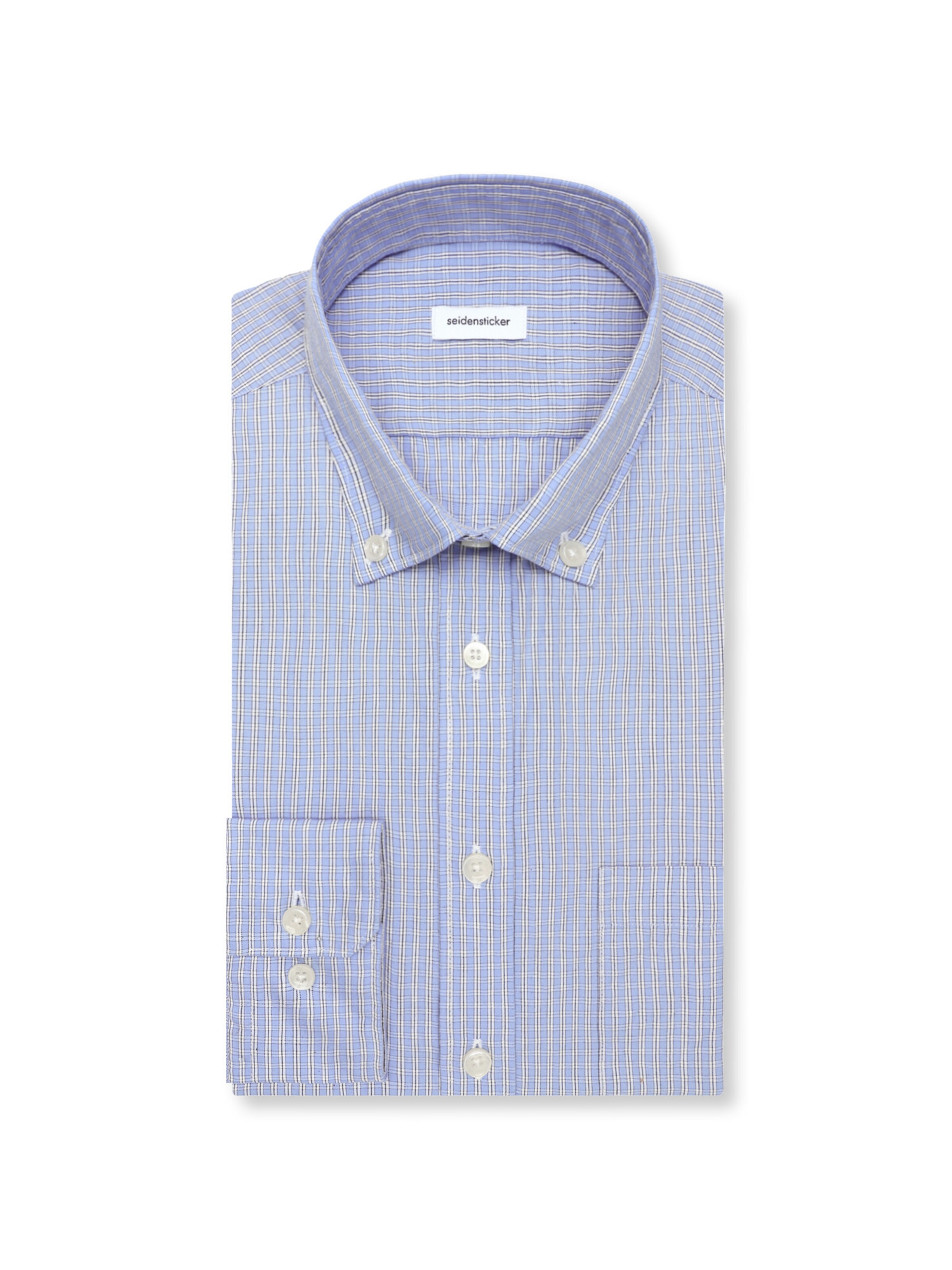 SEIDENSTICKER Comfort fit Button Up Shirt in Blue