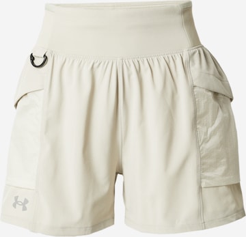 UNDER ARMOUR Regular Sportbroek 'Run Trail' in Beige: voorkant