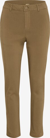 Pantalon chino CULTURE en beige : devant