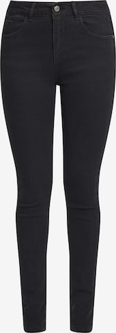 Oxmo Skinny Jeans 'Lenna' in Zwart: voorkant