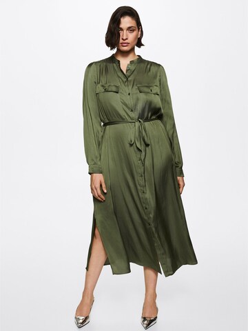 MANGO Shirt Dress 'DOMINIC' in Green