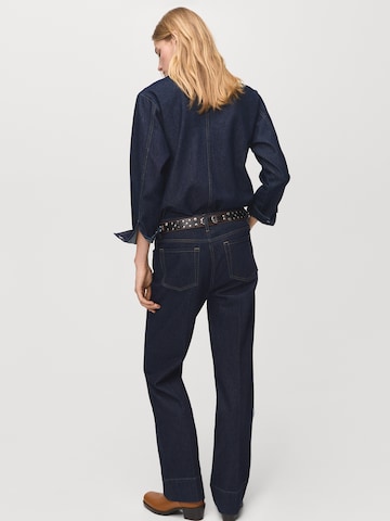 MANGO Široke hlačnice Kavbojke 'AYLIN' | modra barva