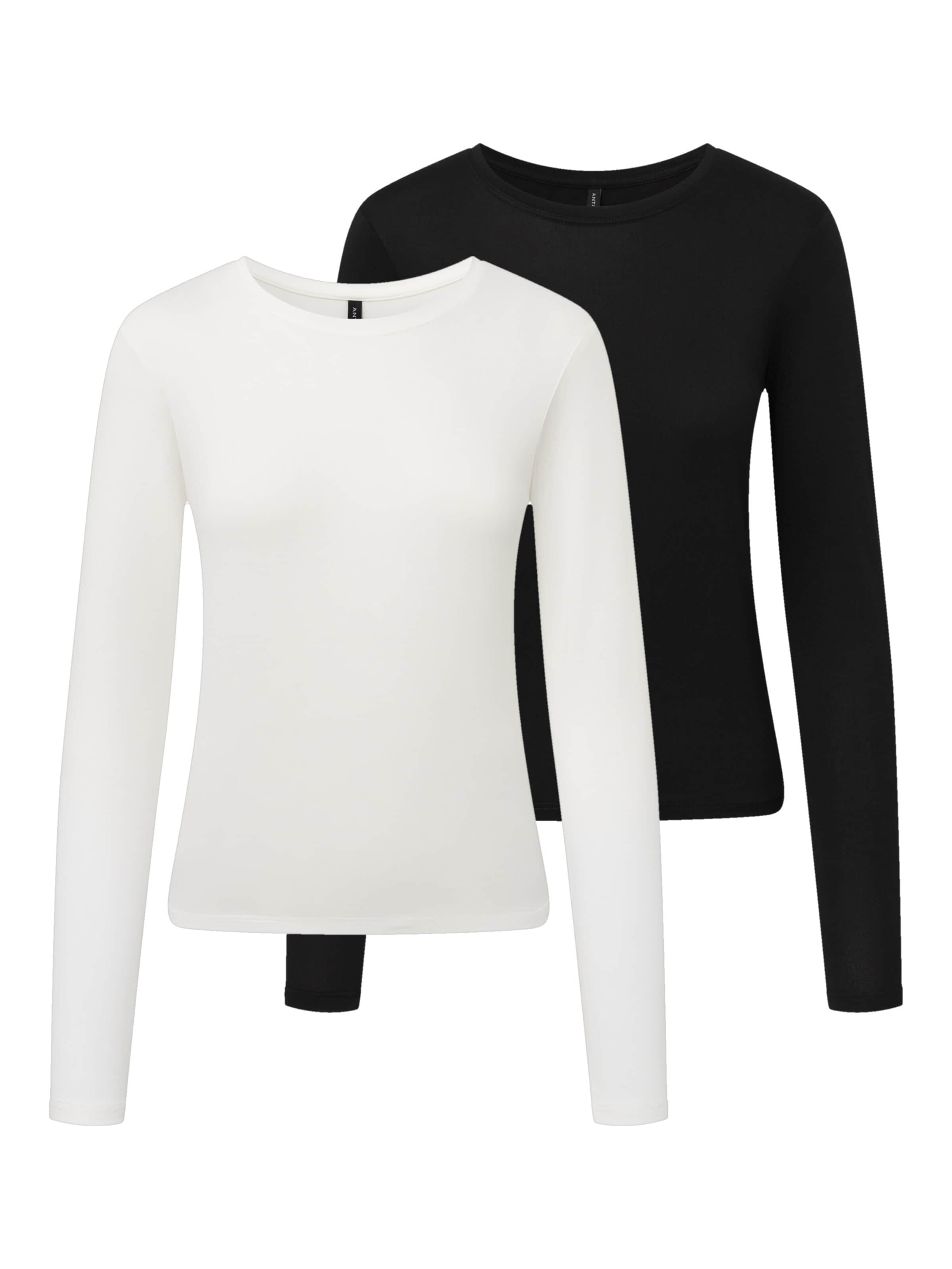 Antargo Shirt 'Ines'‌‌‌‌ in Schwarz: Vorderseite