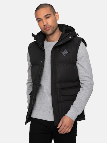 Threadbare Vest in Black: front