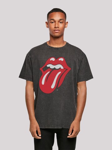 F4NT4STIC Shirt 'The Rolling Stones' in Zwart: voorkant