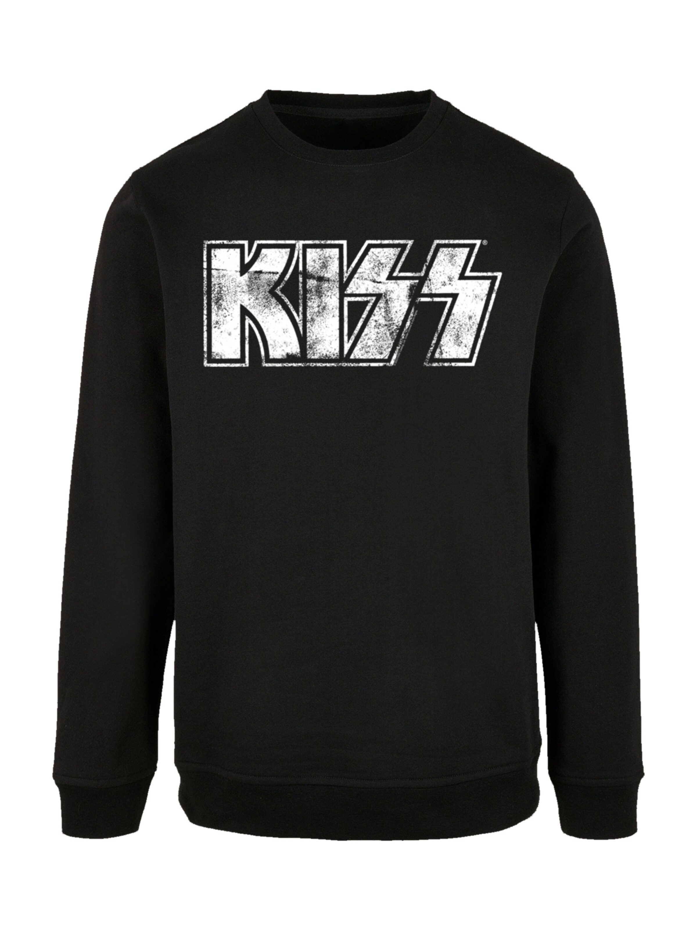 Sweat-shirt 'Kiss Rock Band' F4NT4STIC en noir : devant