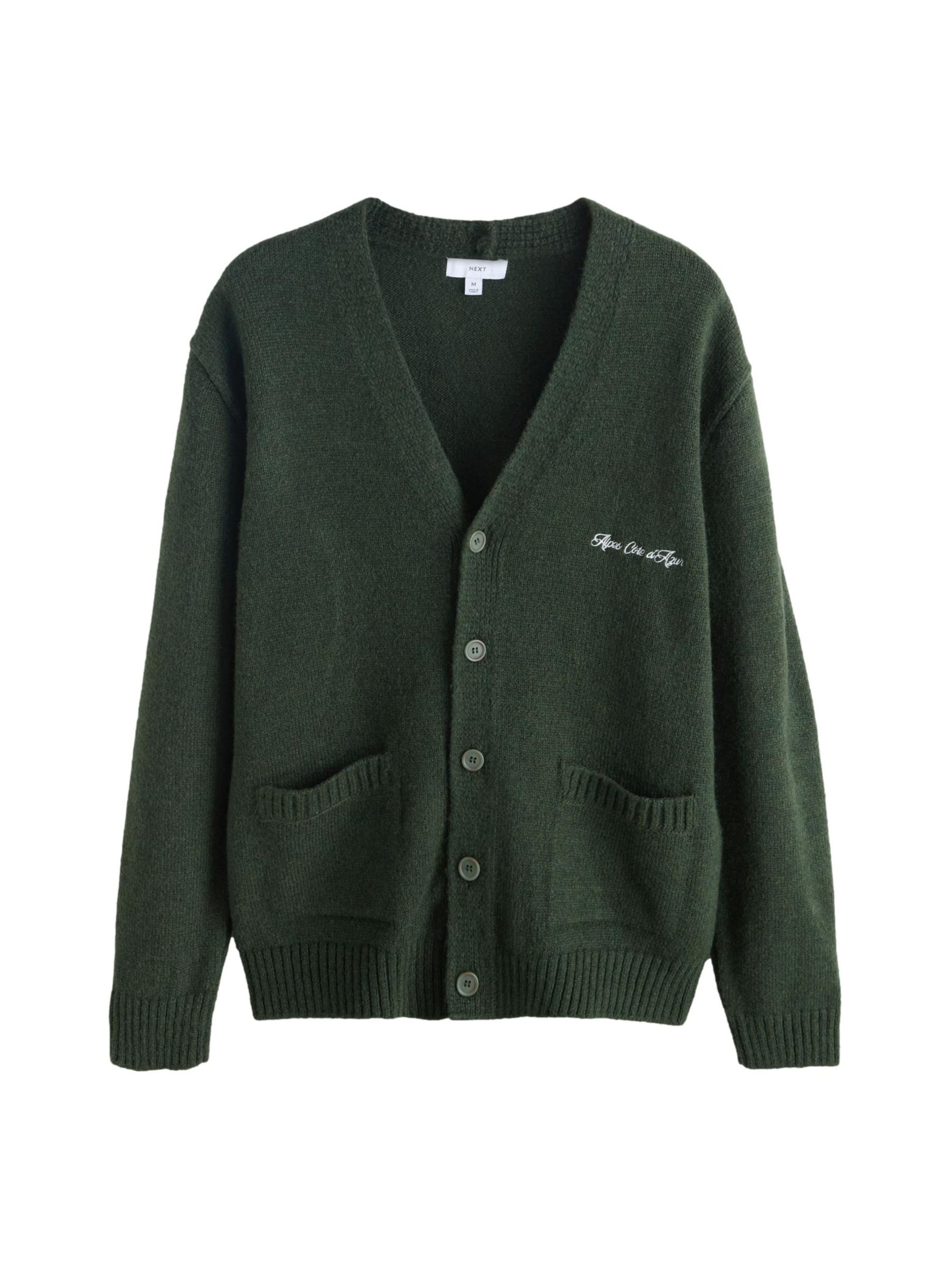 Next Вязаная кофта в Зеленый: спереди