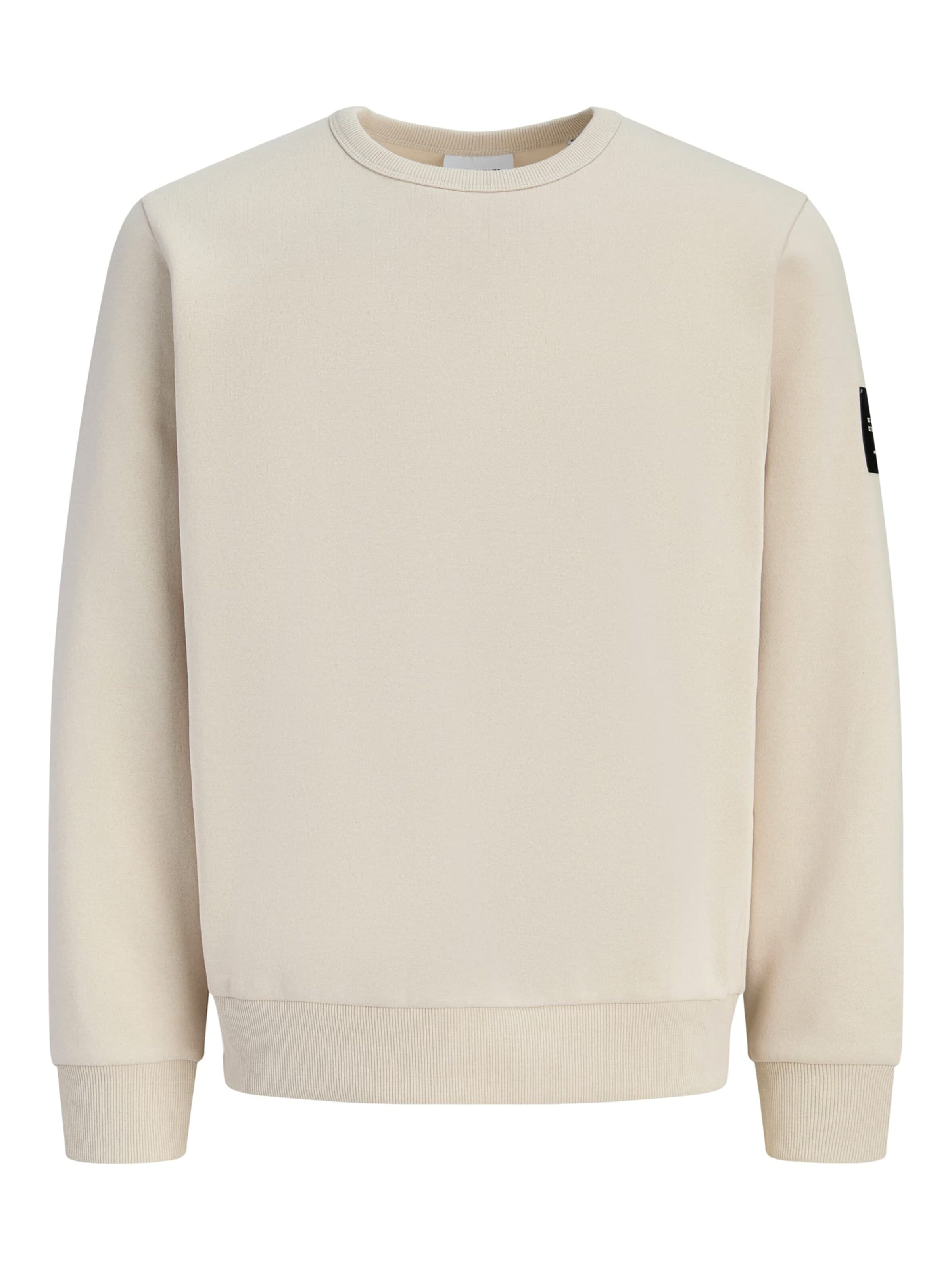 JACK & JONES Sweatshirt 'Cleveland' in Beige: front