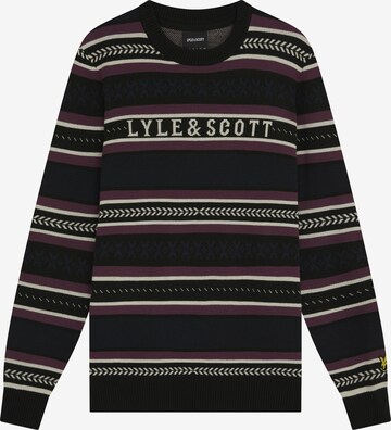 Lyle & Scott Trui 'Glen Fair Isle' in Zwart: voorkant