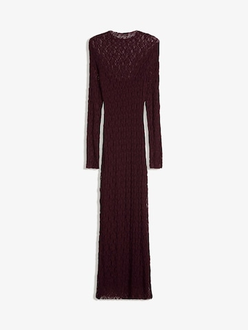 Bershka Gebreide jurk in Rood