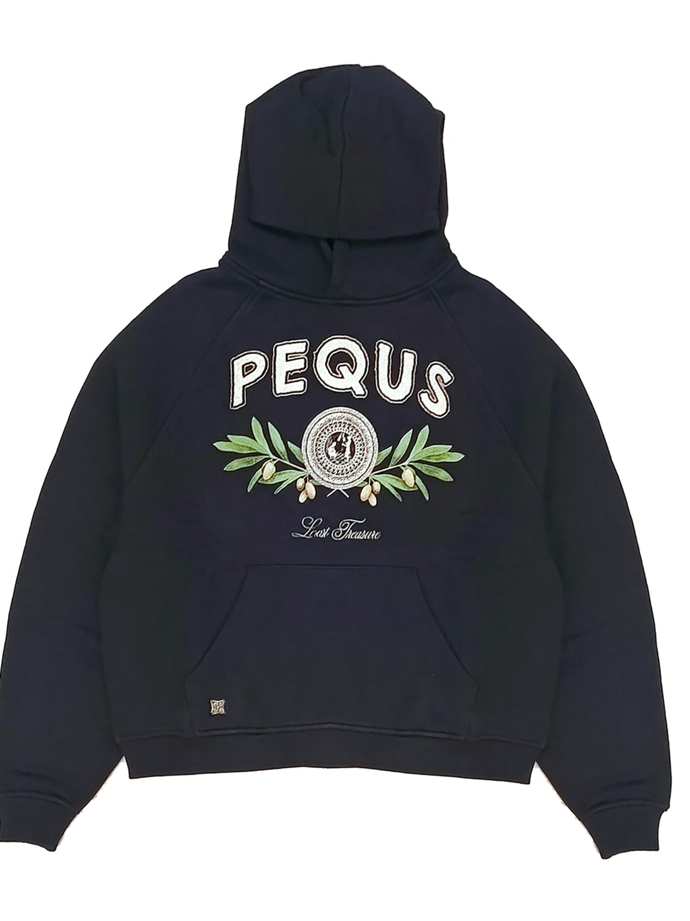 Pequs Sweatshirt 'Olive Colin Relic' in Black: front
