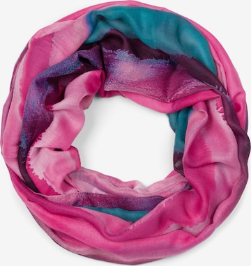 styleBREAKER Schlauchschal 'Bunter Loop Aquarell Farbverlauf Streifen' in Pink: Vorderseite