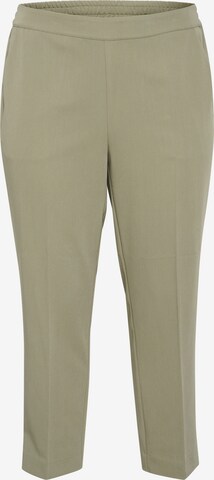 KAFFE CURVE Pleated Pants 'Sakira' in Green: front