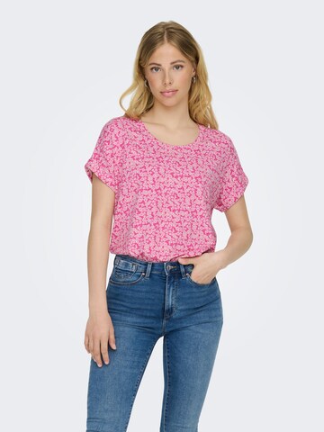 ONLY T-shirt 'MOSTER' i rosa