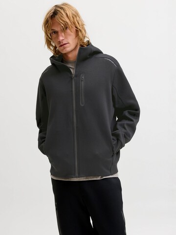 JACK & JONES - Sudadera con cremallera 'JCOFusion' en negro: frente
