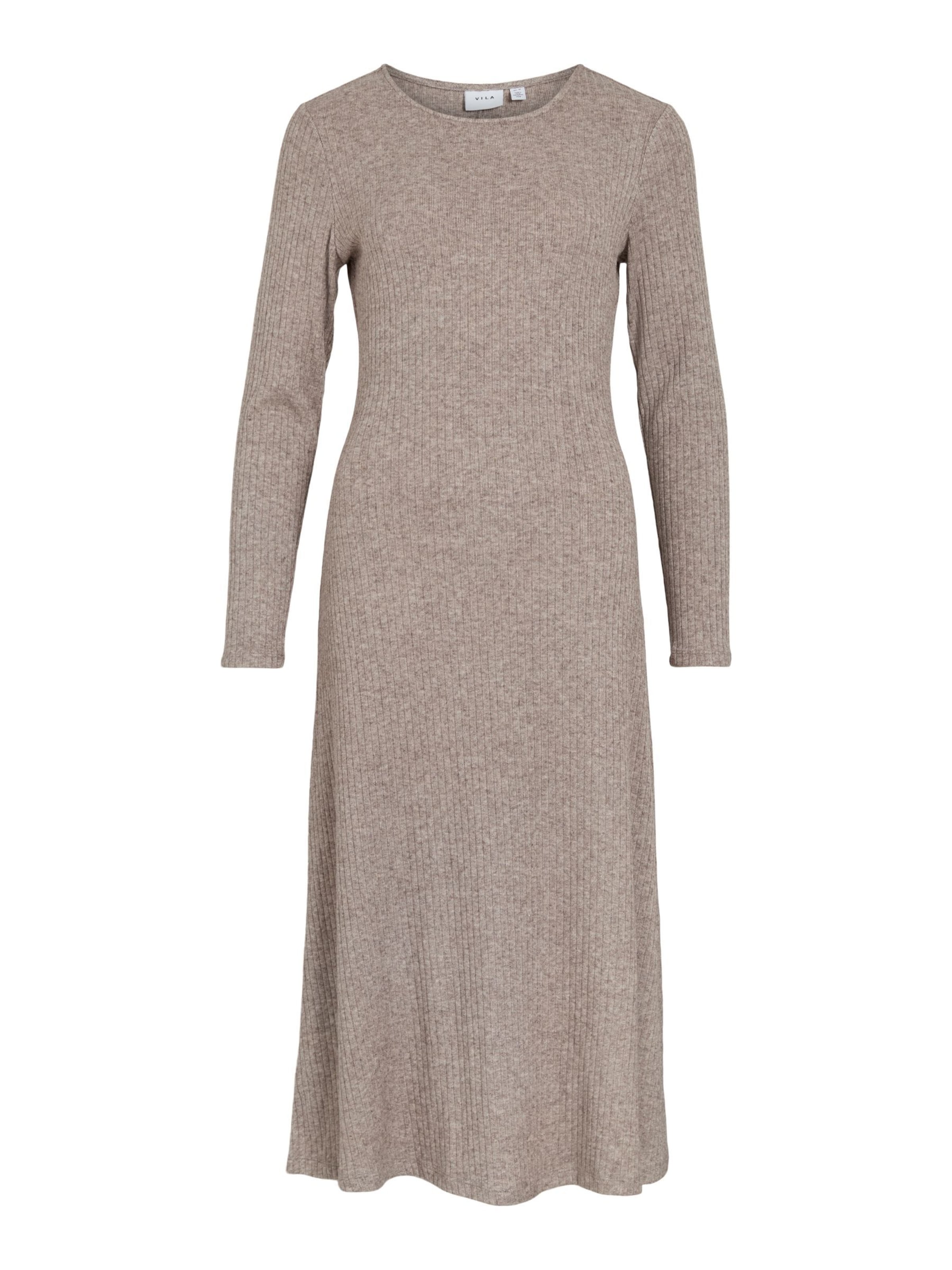 VILA - Vestido de punto 'VIDansa' en marrón: frente