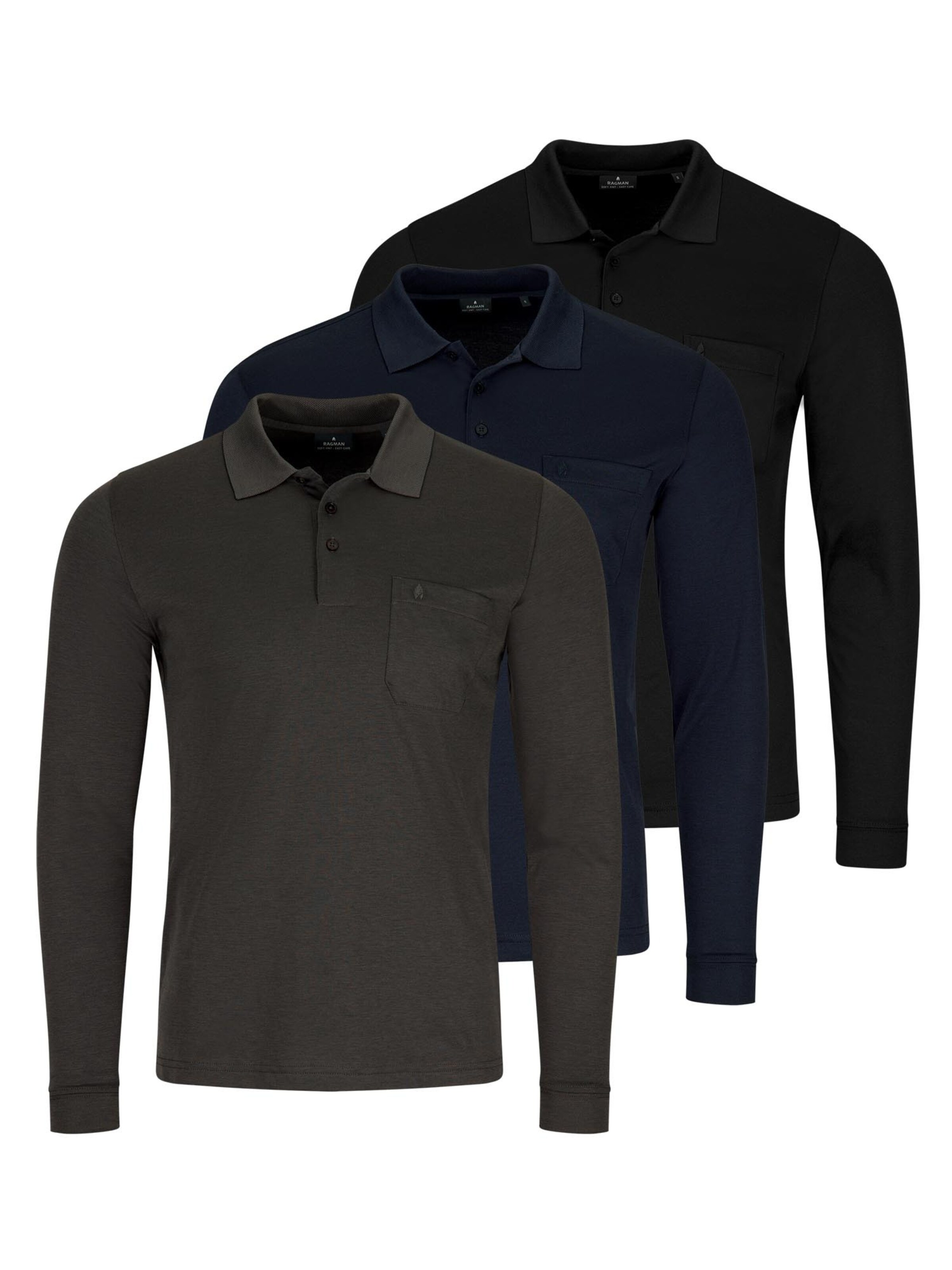 Ragman Shirt 'Basic' in Blue: front