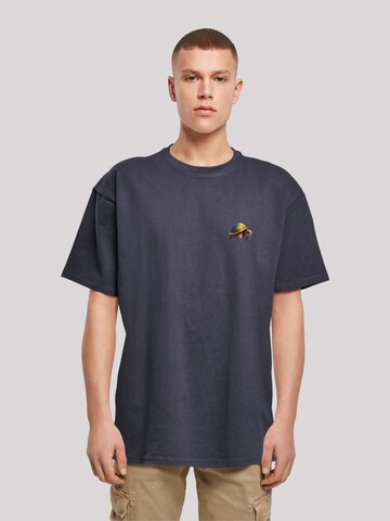 T-Shirt 'Rainbow Turtle' F4NT4STIC en bleu : devant
