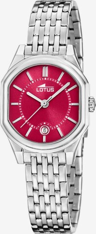 Montre à affichage analogique Lotus en rouge : devant