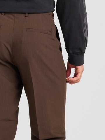 JACK & JONES - regular Pantalón de pinzas en marrón