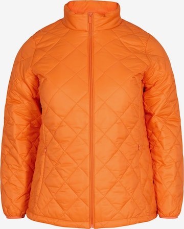 Zizzi Between-Season Jacket 'Diamond' in Orange: front