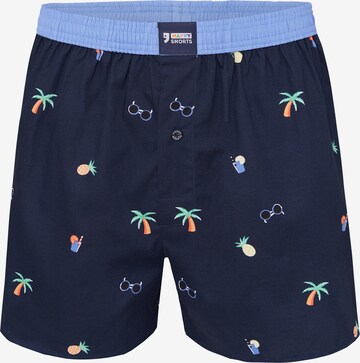 Happy Shorts Boxershorts ' Prints ' in Blauw: voorkant