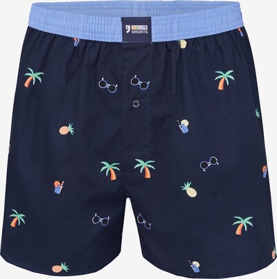 Happy Shorts Boxers ' Prints ' en bleu foncé, Vue avec produit