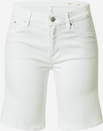 s.Oliver Slimfit Jeans in Wit: voorkant