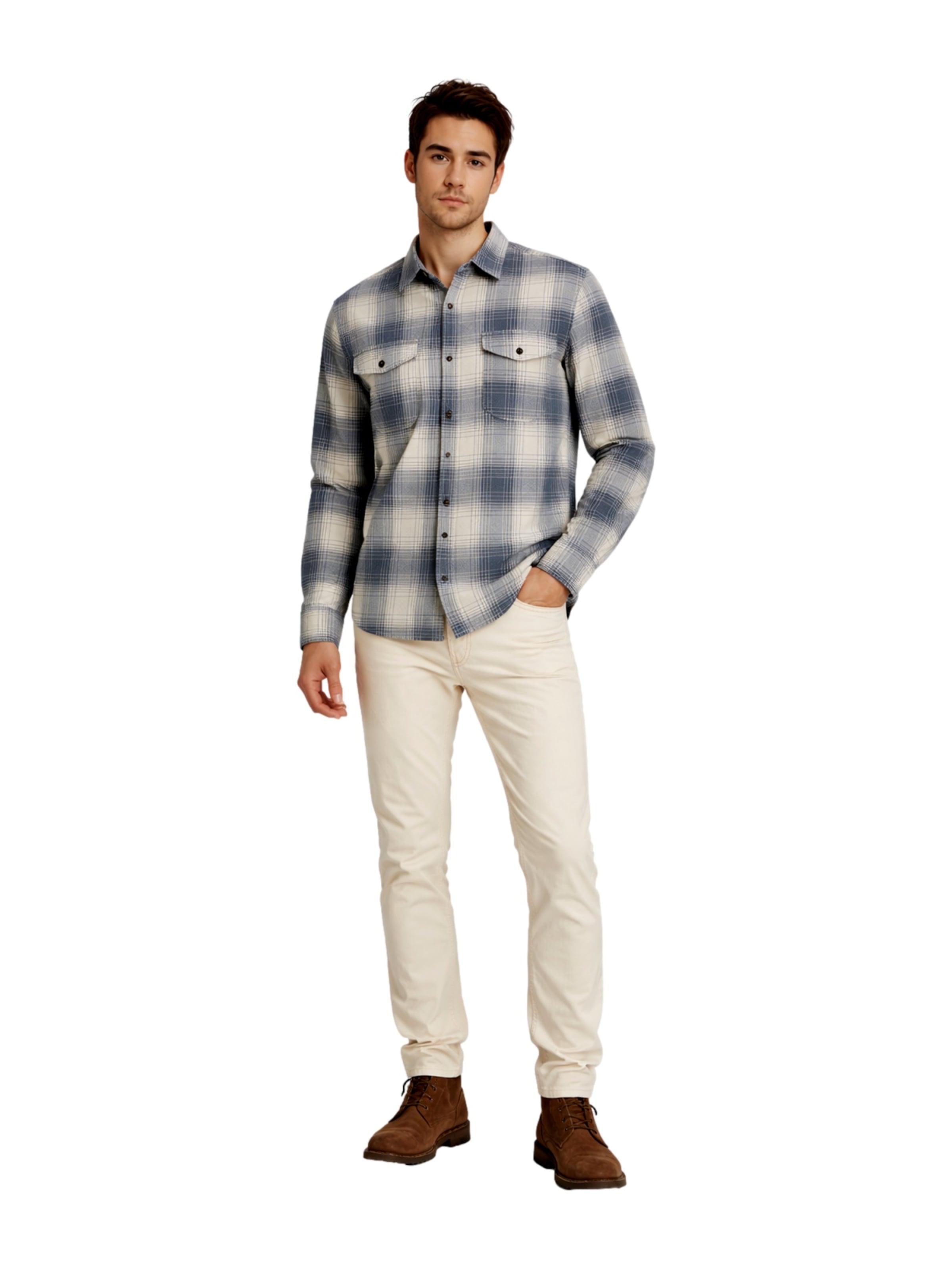 JACK & JONES Regular Fit Hemd 'PRBluivy' in Beige
