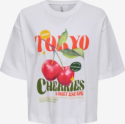 ONLY Paita 'ONLJOSSI' värissä oliivi / oranssi / kirsikanpunainen / valkoinen, Tuotenäkymä