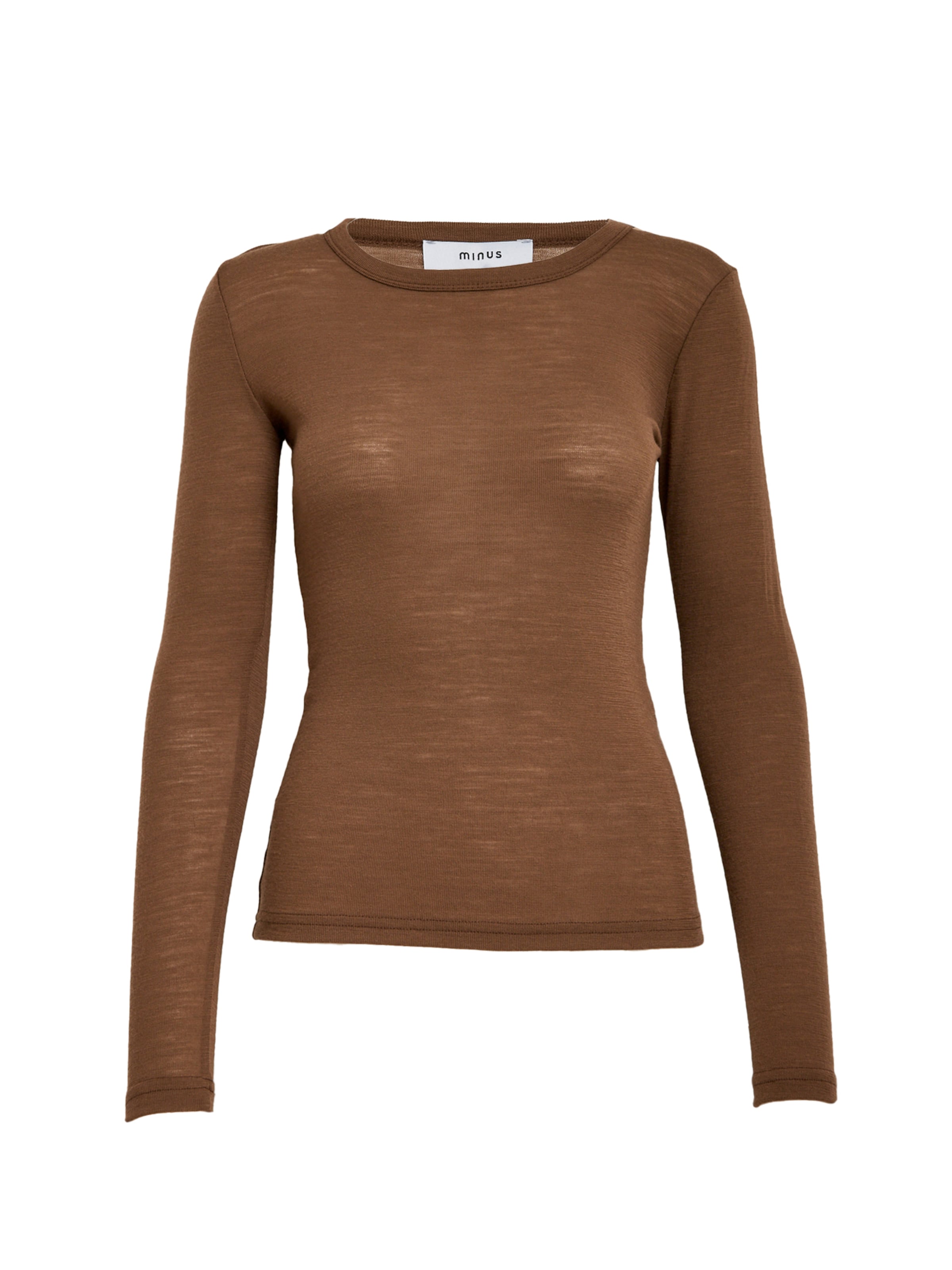 minus Shirt 'Cally' in Braun: Vorderseite