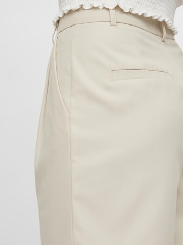 PIECES Loose fit Pleat-front trousers in Beige