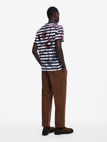 Desigual Shirt 'Striped Mickey Mouse' in Weiß