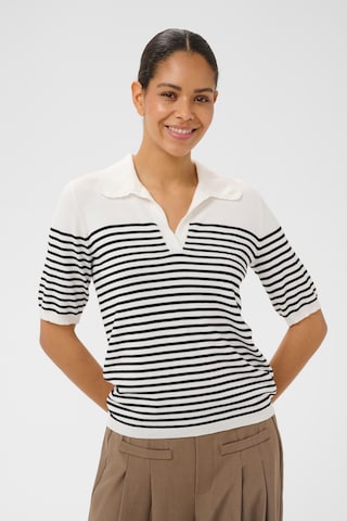Pull-over 'Lizza' Kaffe en blanc : devant
