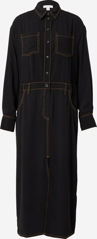 TOPSHOP - Vestido camisero en negro: frente