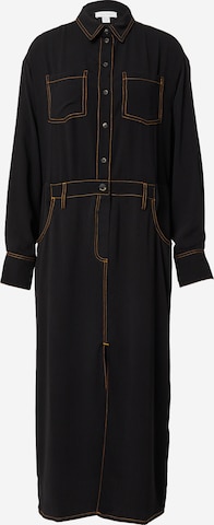 TOPSHOP - Vestido camisero en negro: frente