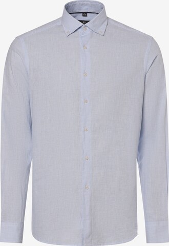 Chemise Nils Sundström en bleu : devant