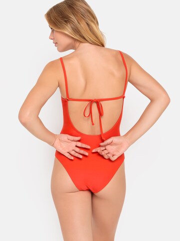 LSCN by LASCANA - Soutien Bustier Fato de banho 'Gina' em vermelho: atrás